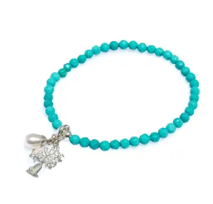 Boab Tree & Pearl Turquoise Bracelet
