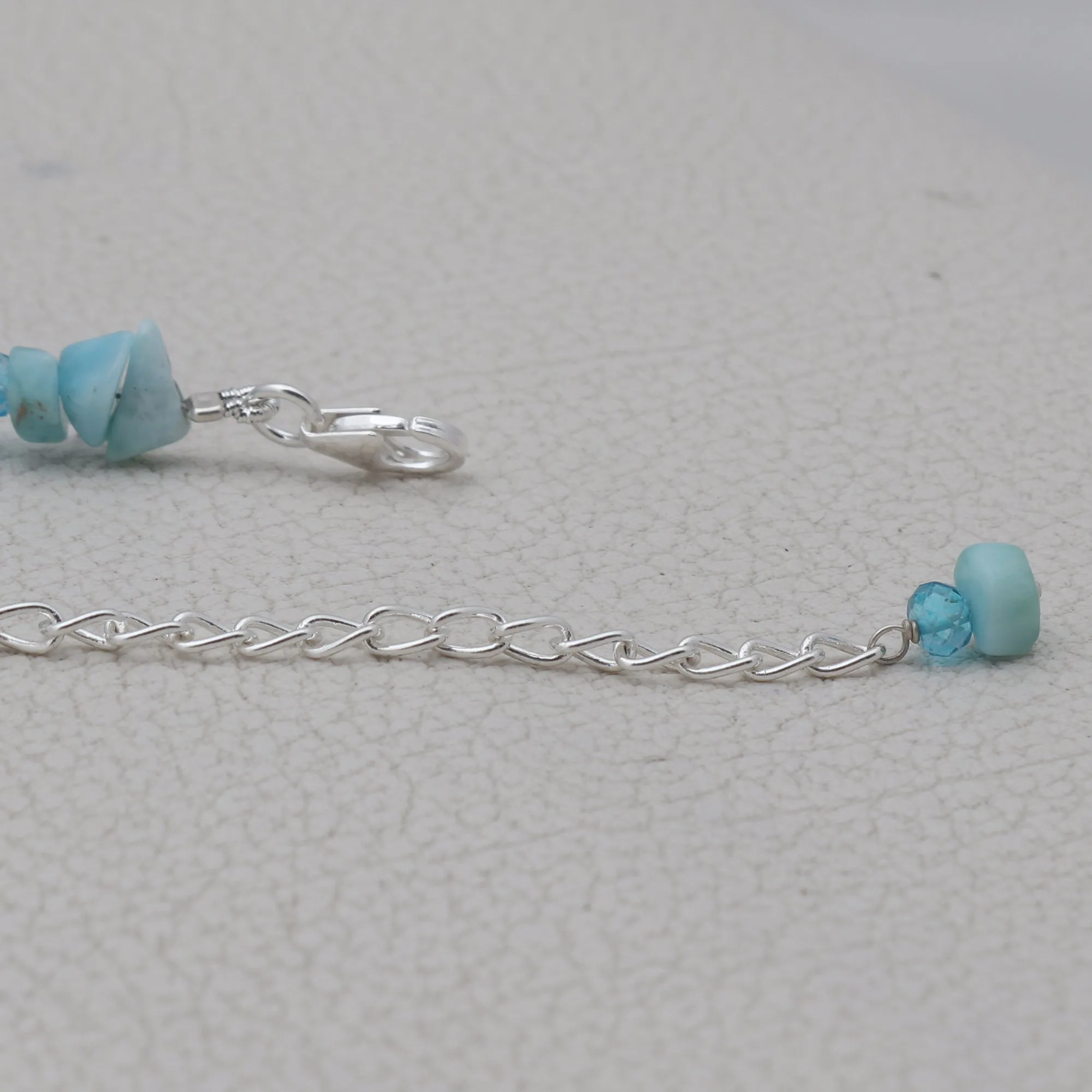 Larimar & Blue Topaz Beads Bracelet