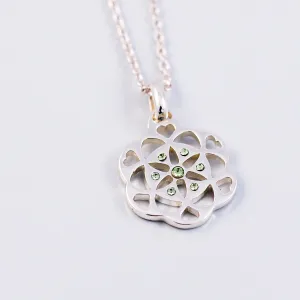 Seed of Life Peridot August Birthstone Necklace